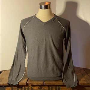 Guess Jeans sweater, Size L, grey w/ white piping